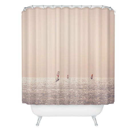 Ann Hudec Ocean Blush Shower Curtain