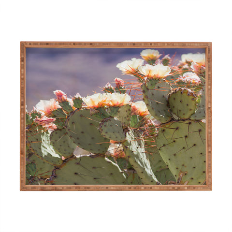 Ann Hudec Prickly Pear Blooms I Rectangular Tray