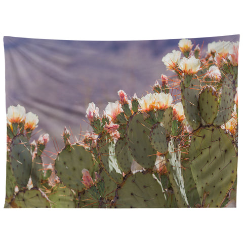 Ann Hudec Prickly Pear Cactus Blooms Tapestry
