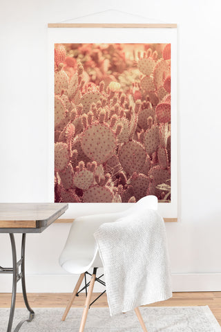 Ann Hudec Rose Gold Cactus Art Print And Hanger