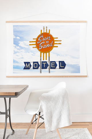 Ann Hudec Route 66 Sun n Sand Motel Art Print And Hanger