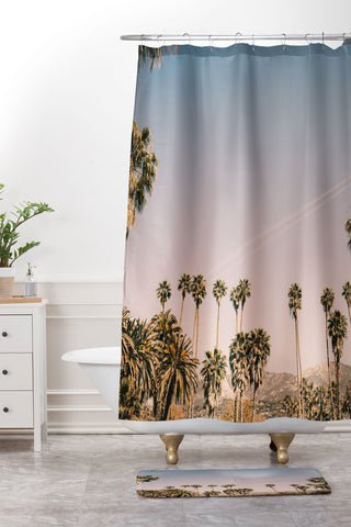 Ann Hudec SoCal Gold Shower Curtain And Mat