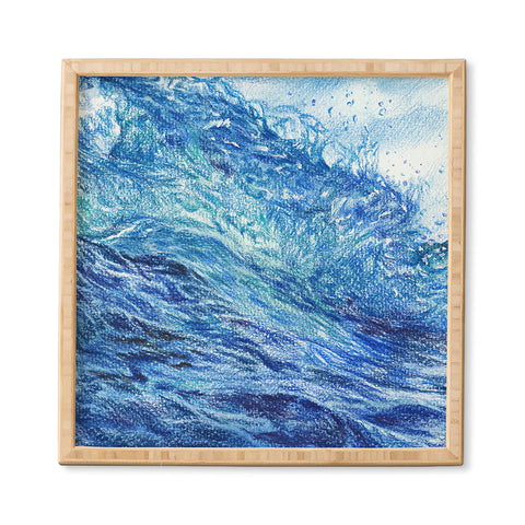 Anna Shell Blue wave Framed Wall Art