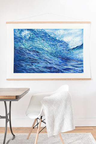Anna Shell Blue wave Art Print And Hanger