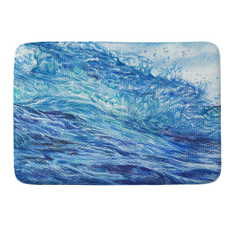 Anna Shell Blue wave Memory Foam Bath Mat