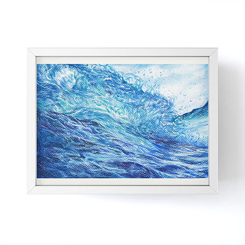 Anna Shell Blue wave Framed Mini Art Print