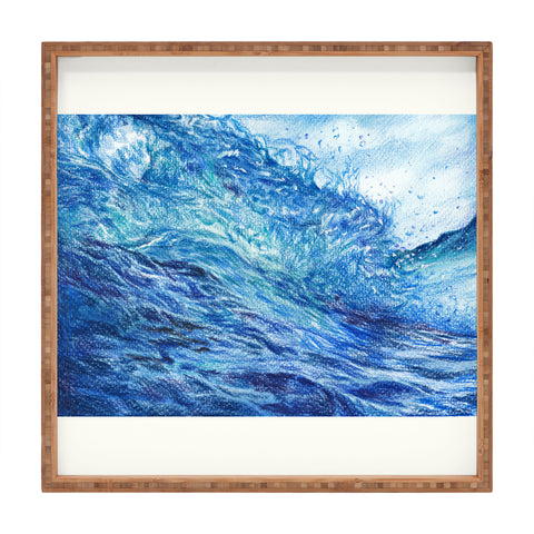 Anna Shell Blue wave Square Tray