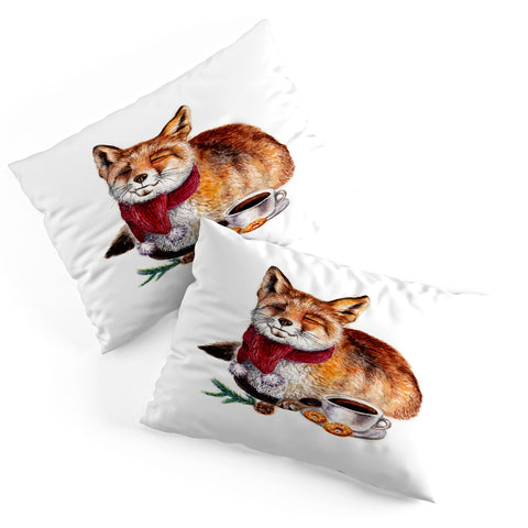 Anna Shell Coffee Fox Pillow Shams