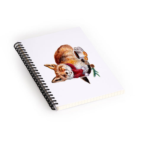 Anna Shell Coffee Fox Spiral Notebook