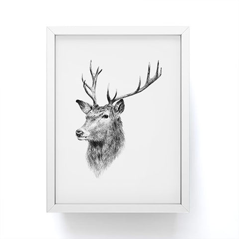Anna Shell Deer horns Framed Mini Art Print