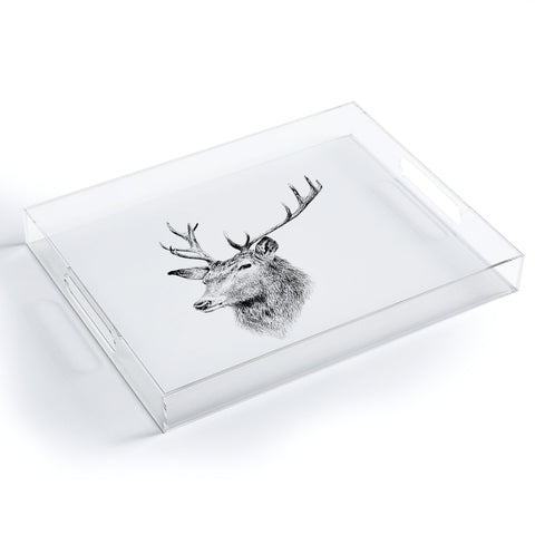Anna Shell Deer horns Acrylic Tray