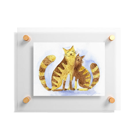 Anna Shell Love cats Floating Acrylic Print