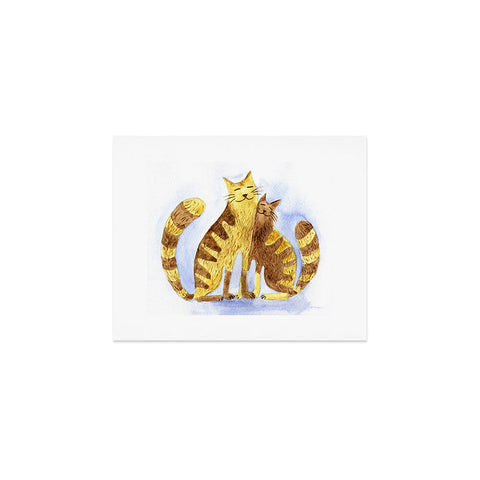Anna Shell Love cats Art Print