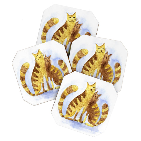 Anna Shell Love cats Coaster Set
