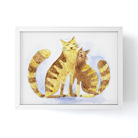 Anna Shell Love cats Framed Mini Art Print