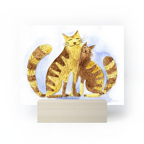Anna Shell Love cats Mini Art Print