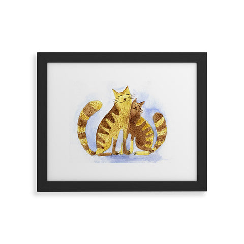 Anna Shell Love cats Framed Art Print