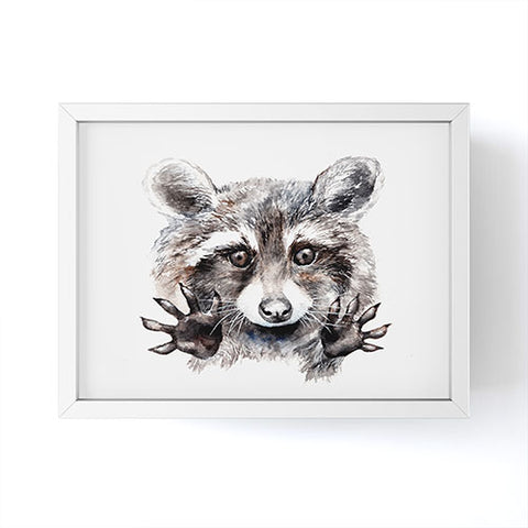 Anna Shell Magic raccoon Framed Mini Art Print