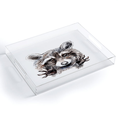 Anna Shell Magic raccoon Acrylic Tray