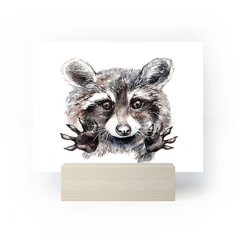 Anna Shell Magic raccoon Mini Art Print