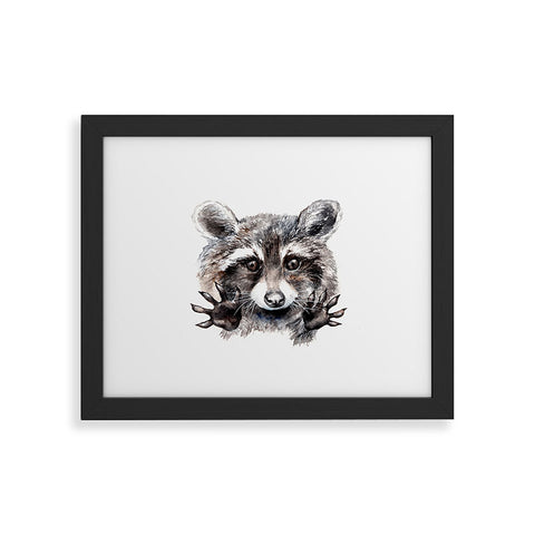 Anna Shell Magic raccoon Framed Art Print