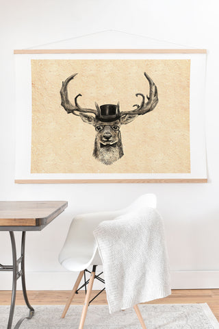 Anna Shell Mr Deer Art Print And Hanger