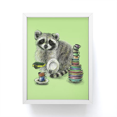 Anna Shell Raccoon Framed Mini Art Print