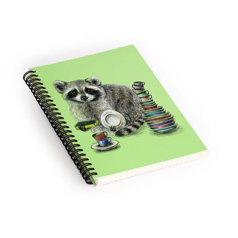 Anna Shell Raccoon Spiral Notebook