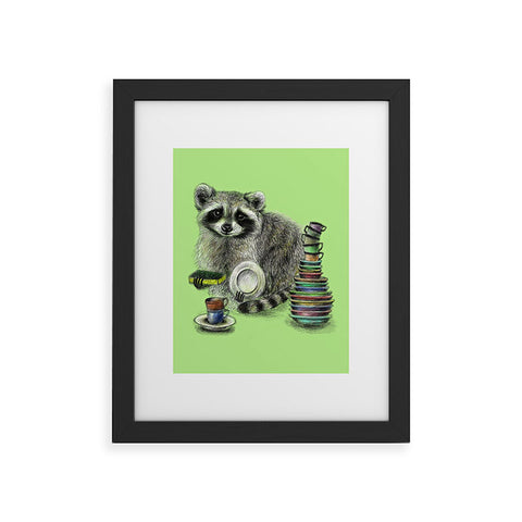 Anna Shell Raccoon Framed Art Print