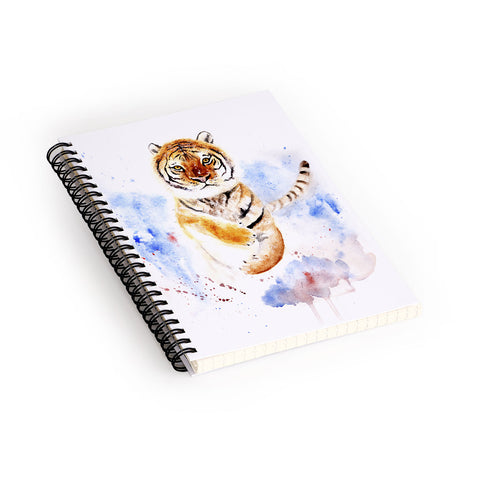 Anna Shell Tiger in snow Spiral Notebook