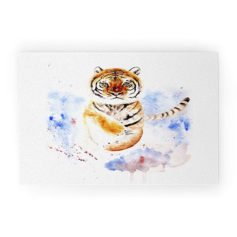 Anna Shell Tiger in snow Welcome Mat