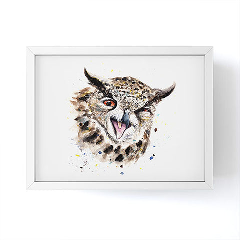 Anna Shell Winking Owl Framed Mini Art Print