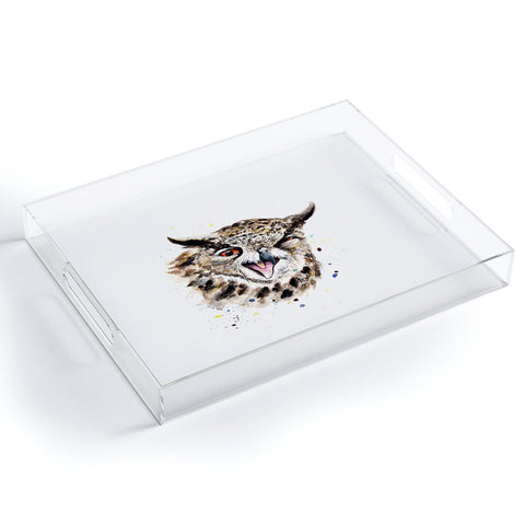 Anna Shell Winking Owl Acrylic Tray
