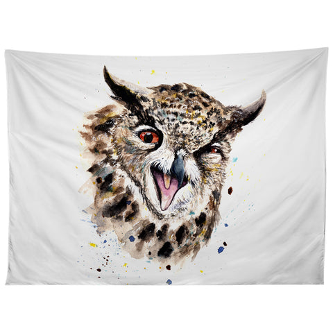 Anna Shell Winking Owl Tapestry