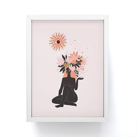 Anneamanda blooming in sun Framed Mini Art Print