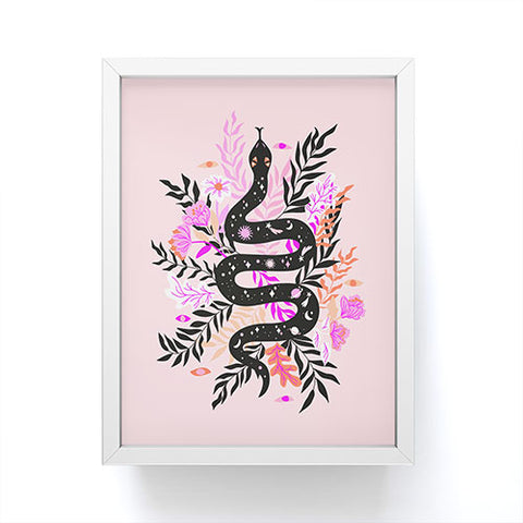 Anneamanda cosmic snake Framed Mini Art Print