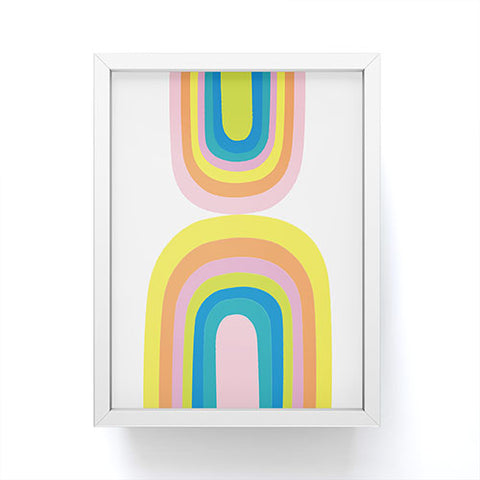 Anneamanda happy rainbows Framed Mini Art Print