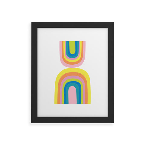 Anneamanda happy rainbows Framed Art Print