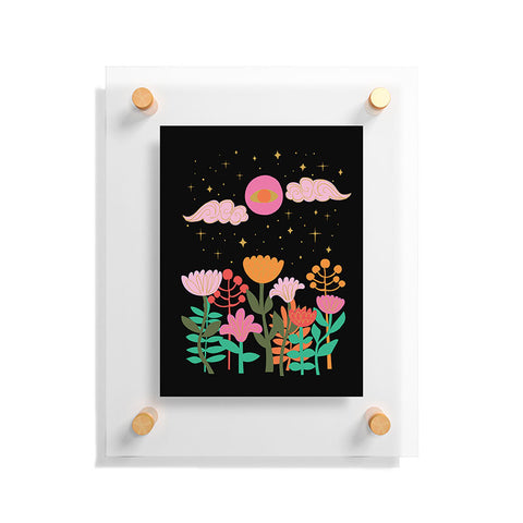 Anneamanda pink moon garden Floating Acrylic Print