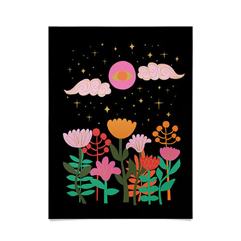 Anneamanda pink moon garden Poster