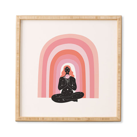 Anneamanda rainbow meditation Framed Wall Art
