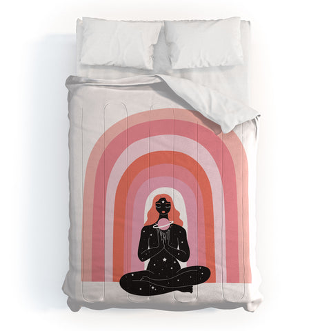 Anneamanda rainbow meditation Comforter