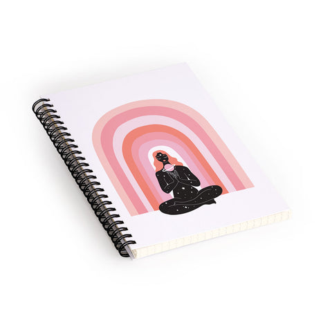 Anneamanda rainbow meditation Spiral Notebook