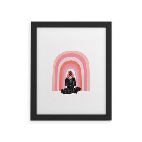 Anneamanda rainbow meditation Framed Art Print