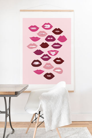 Anneamanda ruby lips Art Print And Hanger
