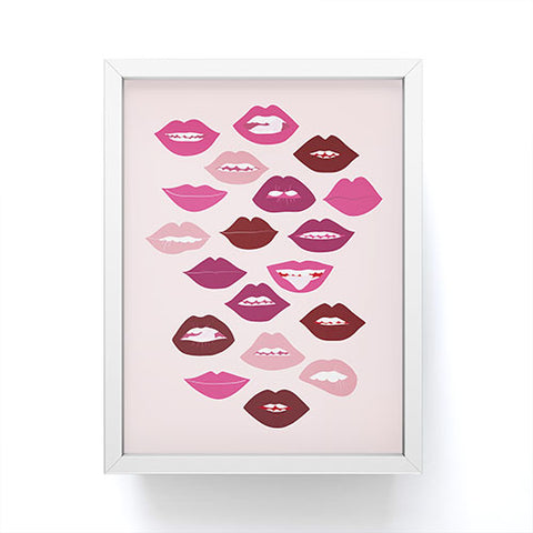 Anneamanda ruby lips Framed Mini Art Print