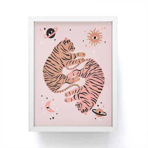 Anneamanda sleeping tigers Framed Mini Art Print