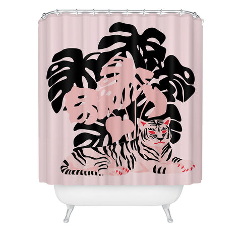 Anneamanda tiger queen Shower Curtain