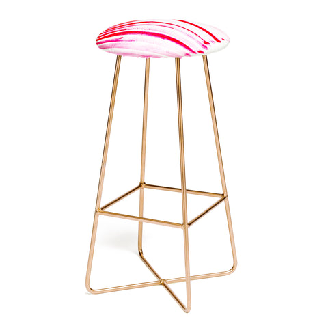 ANoelleJay Christmas Candy Cane Red Stripe Bar Stool