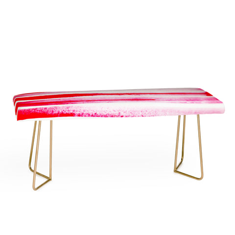 ANoelleJay Christmas Candy Cane Red Stripe Bench